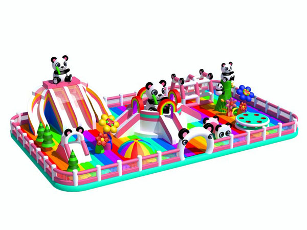 熊貓水上充氣城堡樂(lè)園